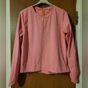 Lululemon Coral/Pink Back Zip Long Sleeve Top, size 4